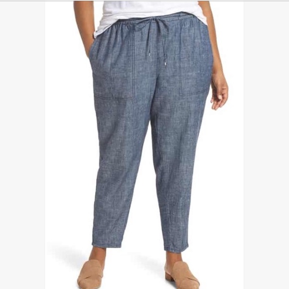 Eileen Fisher Pants - EILEEN FISHER • Drawstring Straight Ankle Pants